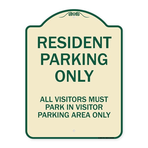 Parking Resident Parking Only All Visitors Must Park in Visitor Parking Area Only, TG-1824-23359